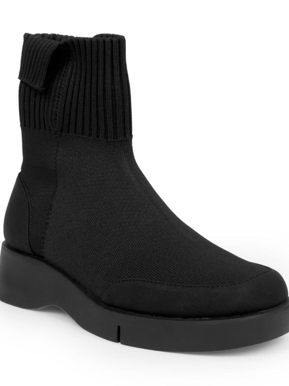 Aerosoles Flame Bootie - Black Knit/faux Tumbled Nubuck, 9.5 M - Picture 7 of 7